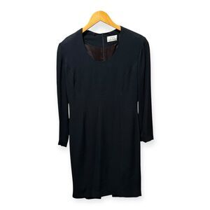 Marisa Minicucci Black Long Sleeve Sheath Dress Women’s Size 6 Canada Made